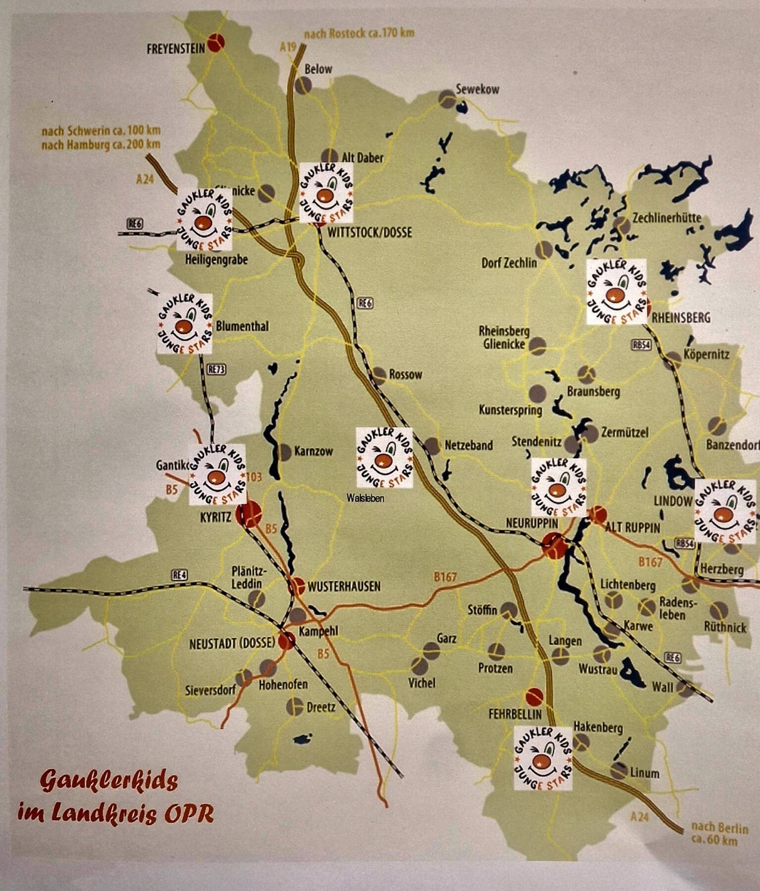 Estaruppin Gauklerkids Landkarte