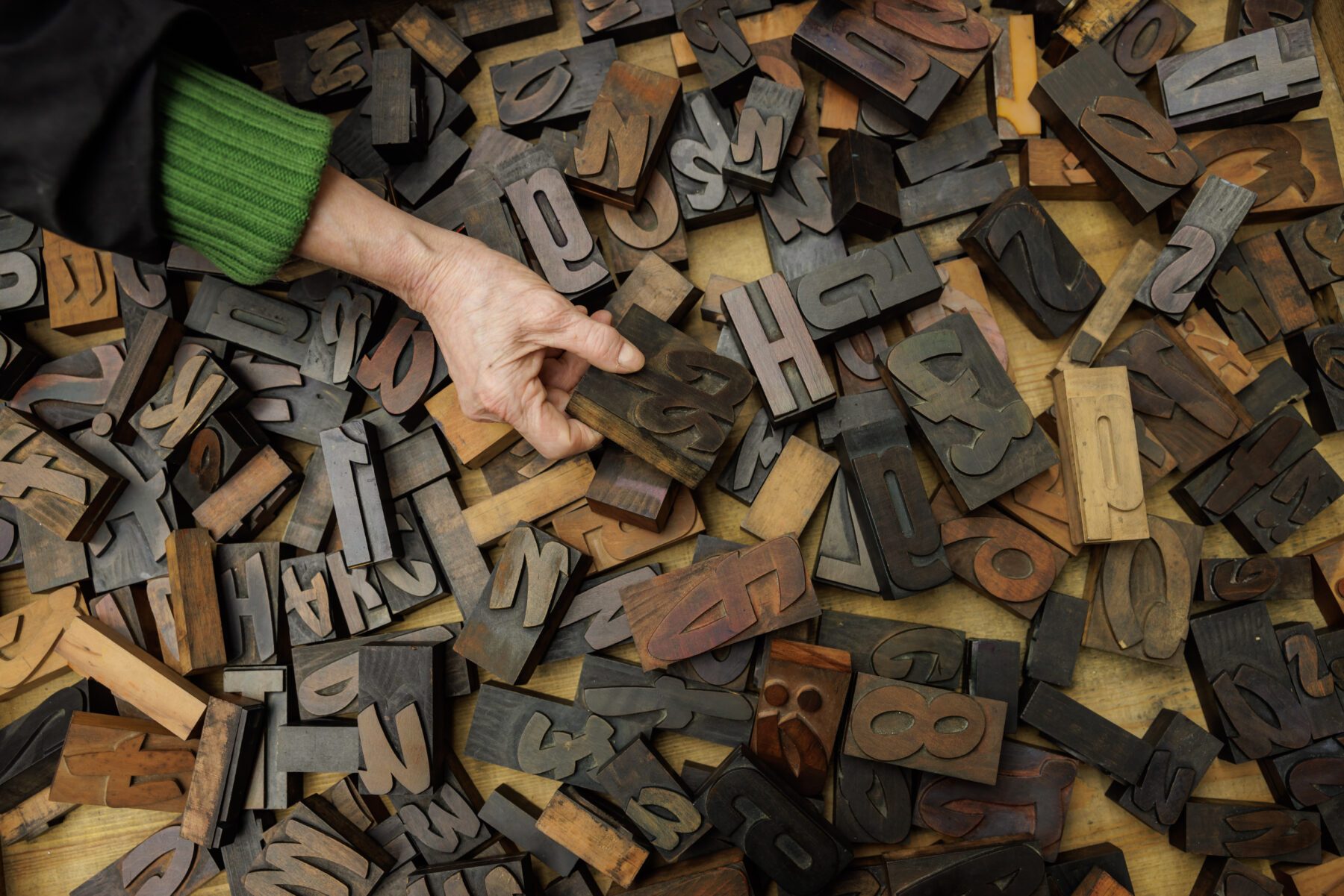 Druckplatten, Buchstaben, Museum Pritzwalk