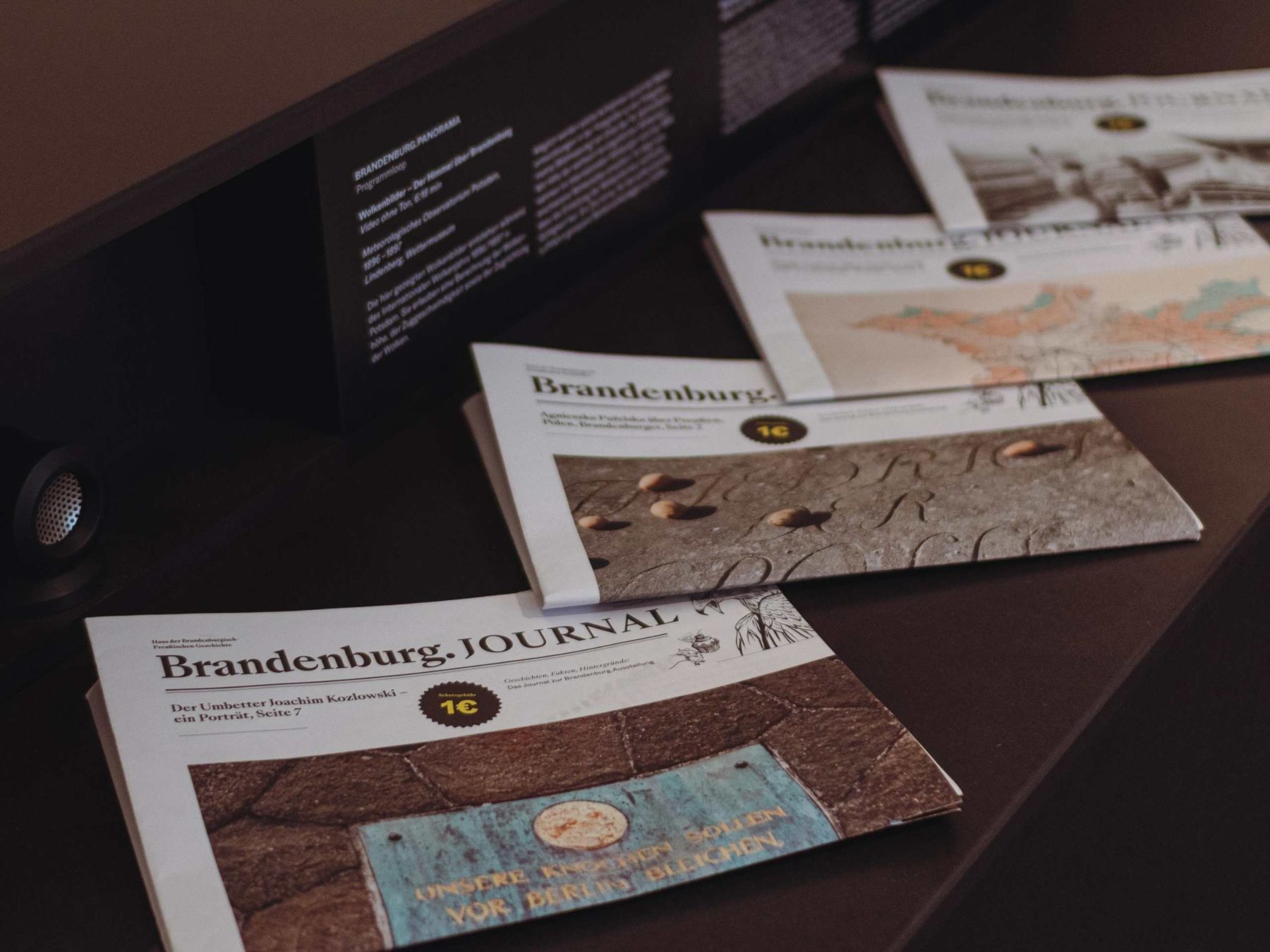 Vier Journale zur Brandenburg.Ausstellung